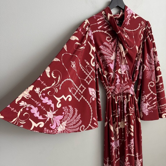 NEW Johanna Ortiz Hanging Plants Silk Tunic Dress - Size 4 - Picture 5 of 15